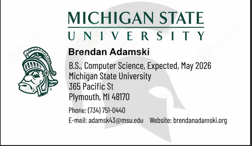 Brendan Adamski portrait card